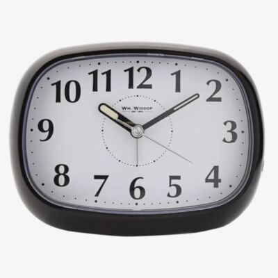  Hometime Black Oval Alarm Clock 5334B