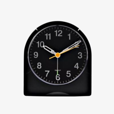 Hometime Black Round Alarm Clock 5384BK