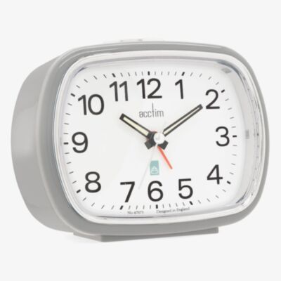 Acctim Camille Grey White Dial Alarm Clock 15467