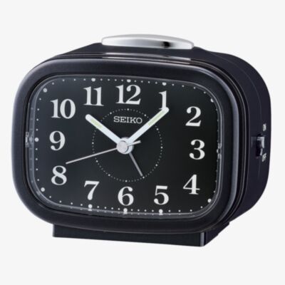 Seiko Retro Black Bell Alarm Clock QHK060J