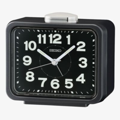 Seiko Retro Black Bell Alarm Clock QHK062K