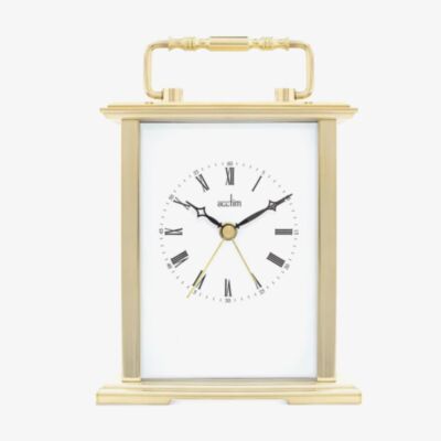 Acctim Gainsborough Gold Tone White Dial Clock 36518