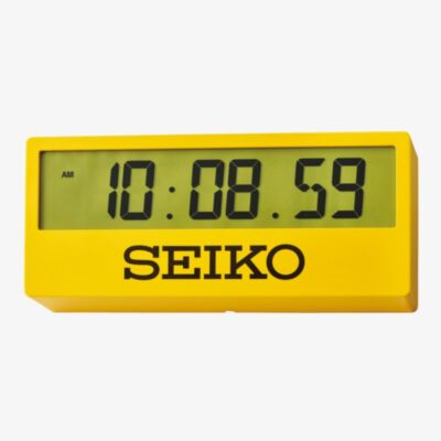 Seiko Sports Yellow Rectangle Digital Mantel Clock QHL073Y