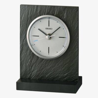 Seiko Black Slate White Dial Mantel Clock QXG153N