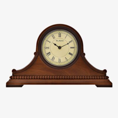Brown Wooden Napoleon Mantel Clock W2645