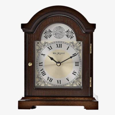 Brown Wooden Arch Mantel Clock W2619