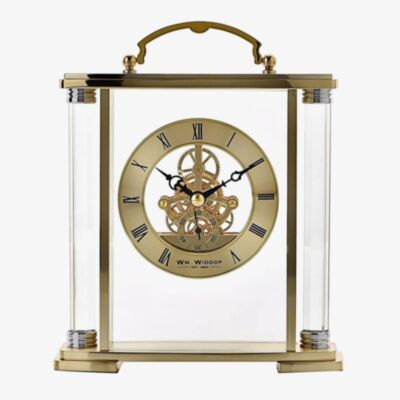 Gold Skeleton Movement Mantel Clock W2918