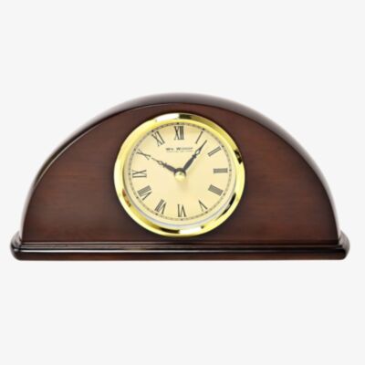 WM Widdop Wooden Half Moon Mantel Clock  W3414