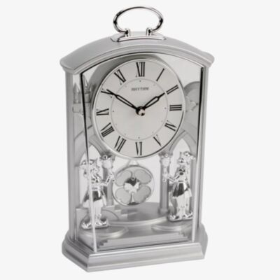 Rhythm Silver Pendulum Mantel Clock 4RP796WR19