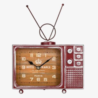 Hometime Retro TV Mantel Clock W2950