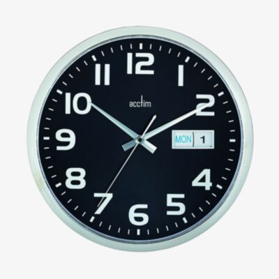 Acctim Supervisor Black Dial Wall Clock 21023