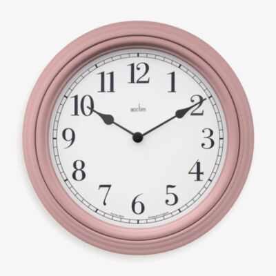 Acctim Devonshire Dusty Rose Pink Wall Clock 22714