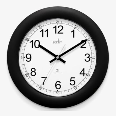 Acctim Formia Black Round Wall Clock 74413