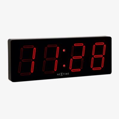 NeXtime Digital Black Rectangle Wall Clock NT129