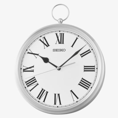 Seiko White Dial Pocket Watch Style Wall Clock QXA850S