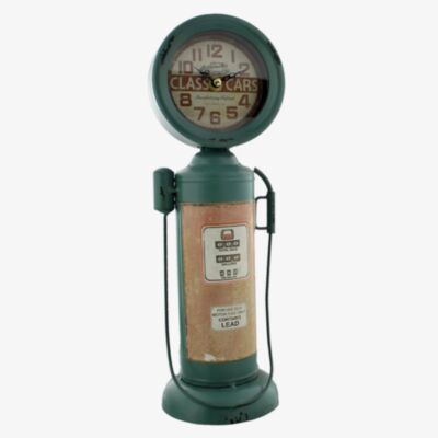 Hometime Gas Pump Metal Mantel Clock W2782