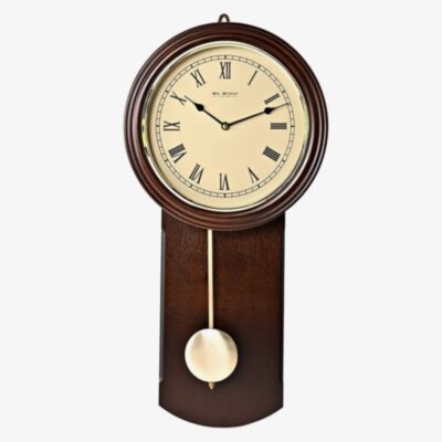 Dark Walnut Finish Wooden Pendulum Wall Clock W9905