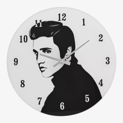 Hometime King Of Rock Glass Wall Clock W8063