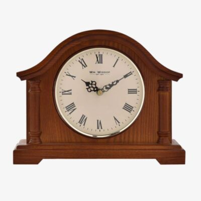WM Widdop Walnut Wooden Mantel Clock W2651W