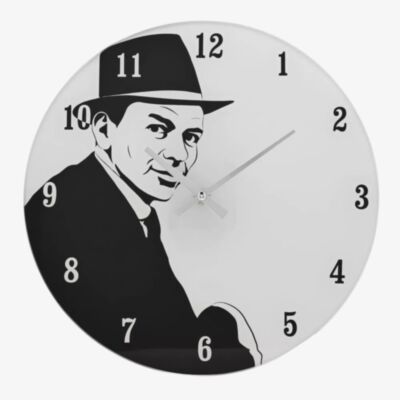 Hometime The 50s Crooner Glass Wall Clock W8058