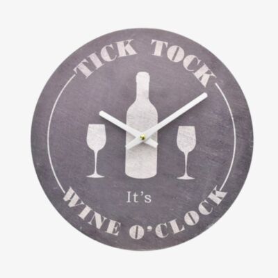 Hometime Tick Tock Its Wine OClock Wall Clock W802203 (Assorted 2)