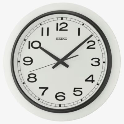 Seiko Clocks Timeless White Quiet Sweep Wall Clock QXA813W