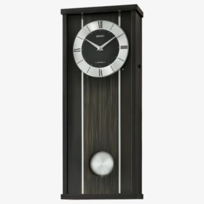 Seiko Clocks Traditional Pendulum Black Musical Wall Clock QXM396K
