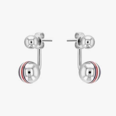 Tommy Hilfiger Ladies Logo Dropper Stud Earrings 2780496