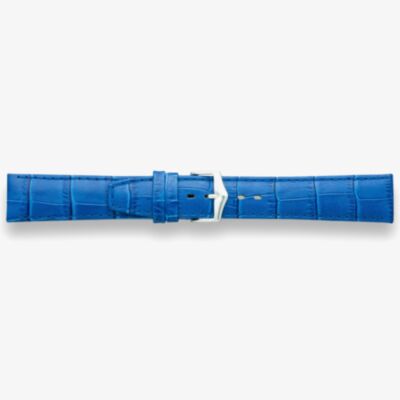 Darlena Lulworth Blue Leather Silver Buckle Watch Strap 1209