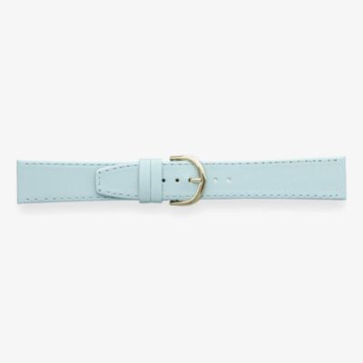 Darlena Windsor Pastel Blue Leather Gold Buckle Watch Strap