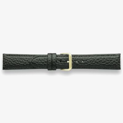 Darlena Harrow Black Leather Gold Buckle Watch Strap 1003