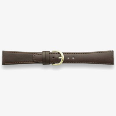 Darlena Windsor XL Brown Leather Gold Buckle Watch Strap 1201XL