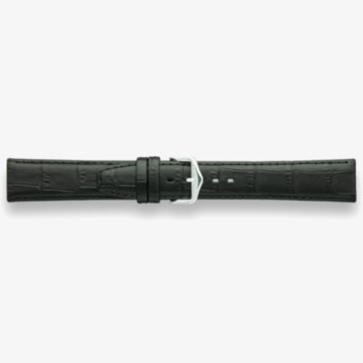 Darlena Lulworth Black Leather Silver Buckle Watch Strap 1209