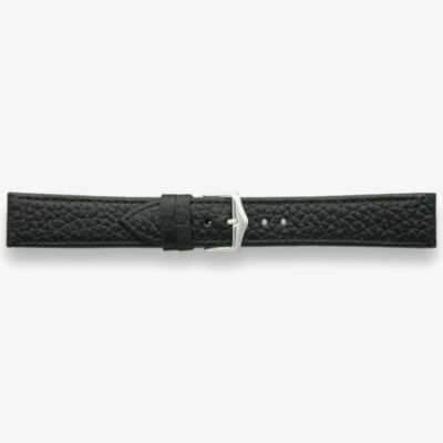 Darlena York Black Anti Allergy Leather Watch Strap LS1302 BLK SS