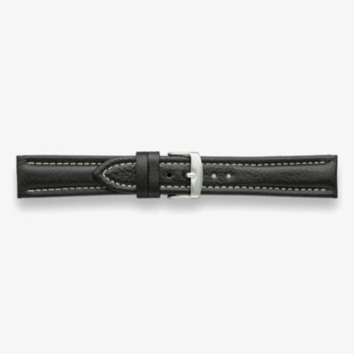 Darlena Bath Black Padded Leather Watch Strap LS1370 BLK SS