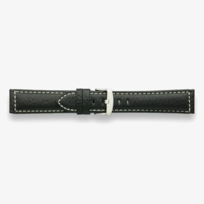 Darlena Wimborne Black Padded Leather Watch Strap LS1398 BLK SS