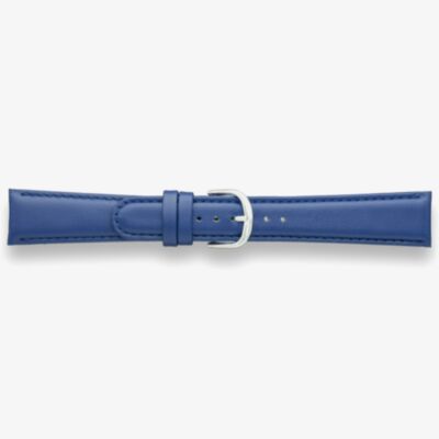 Darlena Newbury Blue Leather Silver Buckle Watch Strap 1002