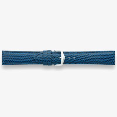 Darlena Chester Blue Leather Silver Buckle Watch Strap 1203
