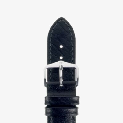 HIRSCH Highland Medium Black Leather Watch Strap 04302150-2