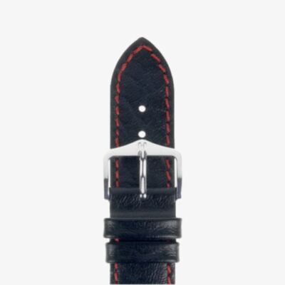 HIRSCH Jumper Long Black Leather Watch Strap 04402051-2