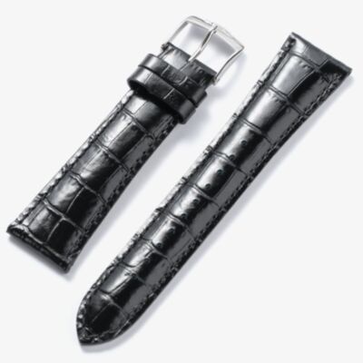 Seiko Black Leather 22mm Watch Strap 4KS5JDB