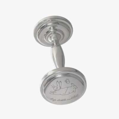 Peter Rabbit Silver Plated Baby Rattle Gift A32350