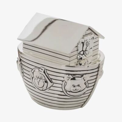 Bambino Silver Plated Noah Ark Money Box Gift WY5086