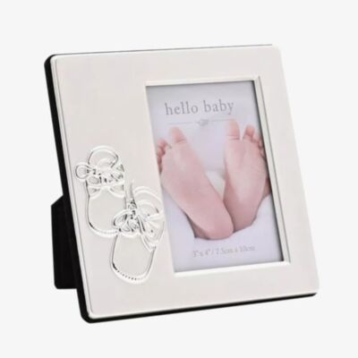 Hello Baby Silver Plated Booties Icon Photo Frame CG2021