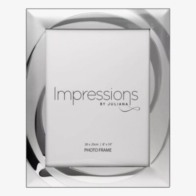 Impressions Silverplated Two Tone Swirl 8x10 Inch Photo Frame FS100780
