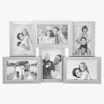 Silver Plated 6 Photo Collage Photo Frame 290286