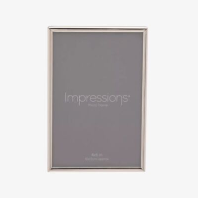 Impressions Silver Thin Oblong Photo Frame 4X6 8157