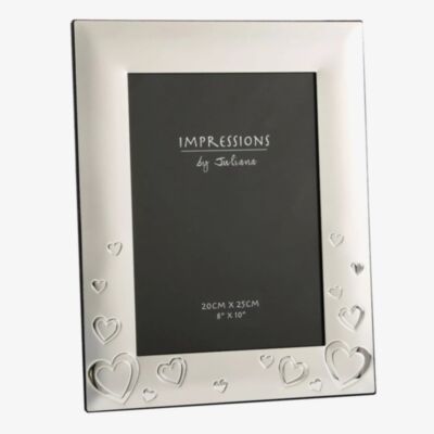 Impressions Juliana Silver Plated Hearts 8x10 Inch Photo Frame FS110180