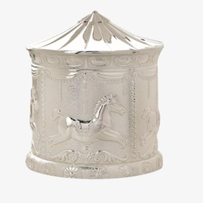 Bambino Silver Carousel Money Box 6296