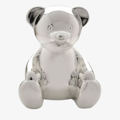 Bambino Silver Teddy Bear Money Box CG361